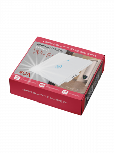 Умный выключатель высокотоковый 40А одноклавишный Wi-Fi Орбита OT-HOS27 Черный